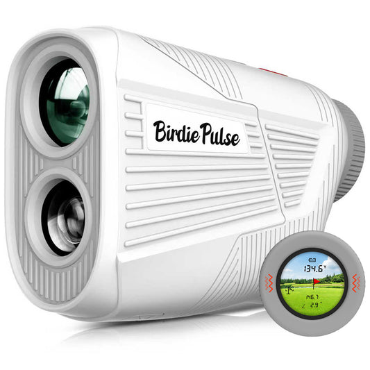 N5-1200 BIRDIEPULSE Golf Rangefinder with Slope & Magnet，1300 Yards Range Finder for Golf，Flag Locking Vibration，6-6.5X Magnification & HD LCD，Rechargeable Golf Range Finder