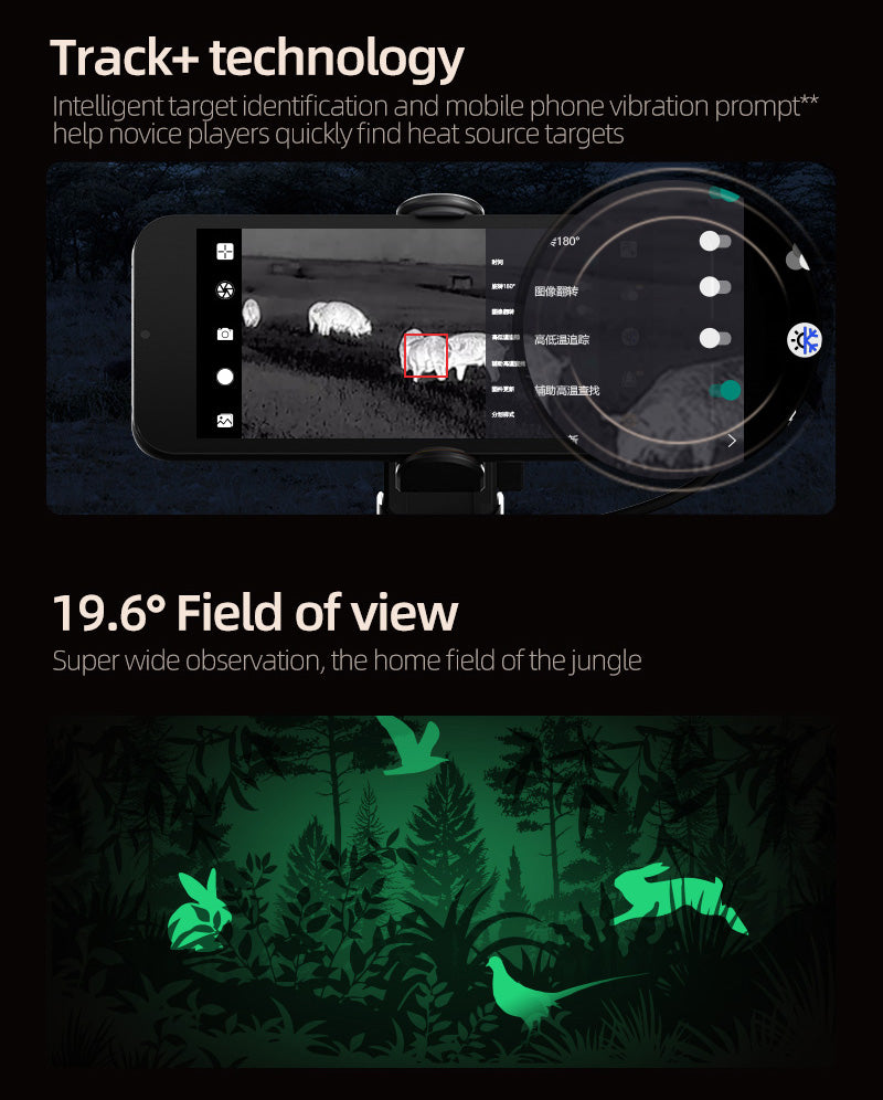 Thermal Imaging Camera Infrared Mobile Phone Infrared Thermal Camera Outdoor Hunting Night Vision Thermal Imager 50Hz High Frame Rate