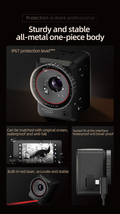 Thermal Imaging Camera Infrared Mobile Phone Infrared Thermal Camera Outdoor Hunting Night Vision Thermal Imager 50Hz High Frame Rate